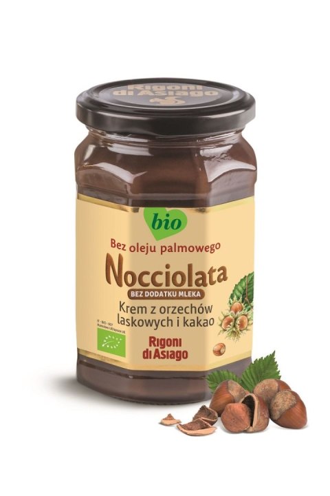 KREM Z ORZECHÓW LASKOWYCH I KAKAO BEZ DODATKU MLEKA BEZGLUTENOWY BIO 250 g - RIGONI DI ASIAGO (NOCCIOLATA) RIGONI DI ASIAGO (kremy z orzechów laskowych,musy)