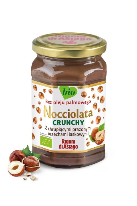 KREM Z ORZECHÓW LASKOWYCH I KAKAO CRUNCHY BEZGLUTENOWY BIO 250 g - RIGONI DI ASIAGO (NOCCIOLATA) RIGONI DI ASIAGO (kremy z orzechów laskowych,musy)