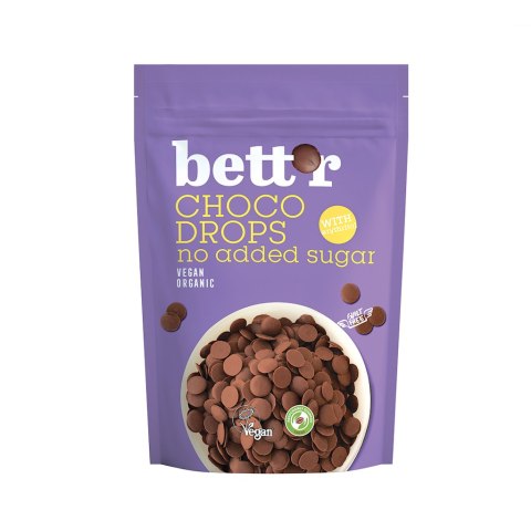 DROPSY CZEKOLADOWE BEZ DODATKU CUKRU BIO 200 g - BETT'R BETT'R (chipsy, smoothie, kremy)