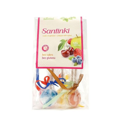 LIZAKI OWOCOWE BEZ CUKRU BEZGLUTENOWE (5 x 10 g) 50 g - SANTINI SANTINI (ksylitol, gurmy do żucia SPRY)