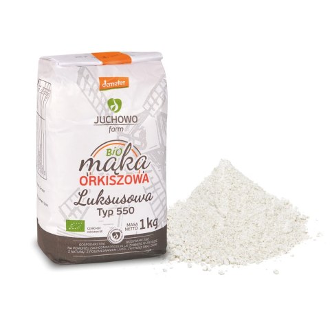 MĄKA ORKISZOWA LUKSUSOWA TYP 550 DEMETER BIO 1 kg - JUCHOWO JUCHOWO FARM (syropy, melasy)