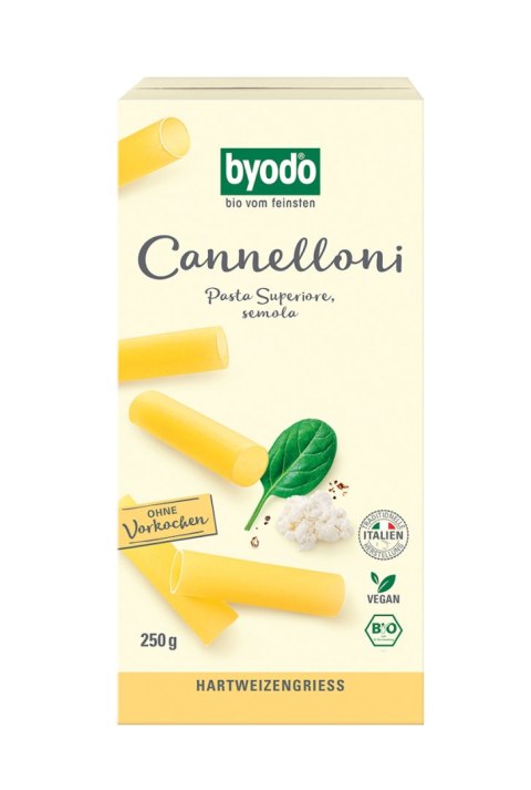 MAKARON (SEMOLINOWY) CANNELLONI BIO 250 g - BYODO BYODO (sosy, majonezy, musztardy)