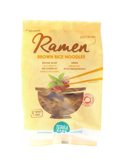 MAKARON (RYŻOWY RAZOWY) NOODLE RAMEN BEZGLUTENOWY BIO 280 g - TERRASANA TERRASANA (kremy, makarony, sosy sojowe, inne)