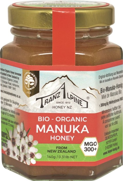 MIÓD MANUKA MGO 300+ BIO 140 g - TRANZALPINE TRANZALPINE (miód manuka)