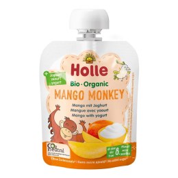 MUS W TUBCE MANGO MAŁPKA (MANGO - JOGURT) BEZ DODATKU CUKRÓW OD 8 MIESIĄCA BIO 85 g - HOLLE HOLLE (żywność dla niemowląt)