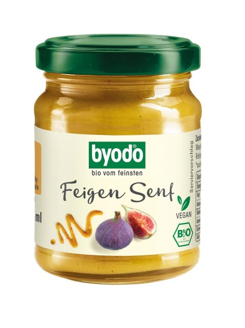 MUSZTARDA FIGOWA BEZGLUTENOWA BIO 125 ml - BYODO BYODO (sosy, majonezy, musztardy)