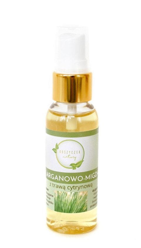 OLEJEK ARGANOWO - MIGDAŁOWY Z TRAWĄ CYTRYNOWĄ 50 ml - KOSZYCZEK NATURY KOSZYCZEK NATURY (mydła, olejki)