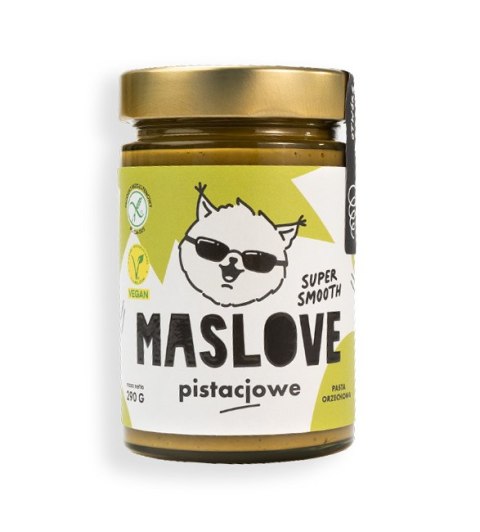 KREM Z PISTACJI 100 % SUPER SMOOTH BEZGLUTENOWY 290 g - MASLOVE MASLOVE (pasty orzechowe, kremy)