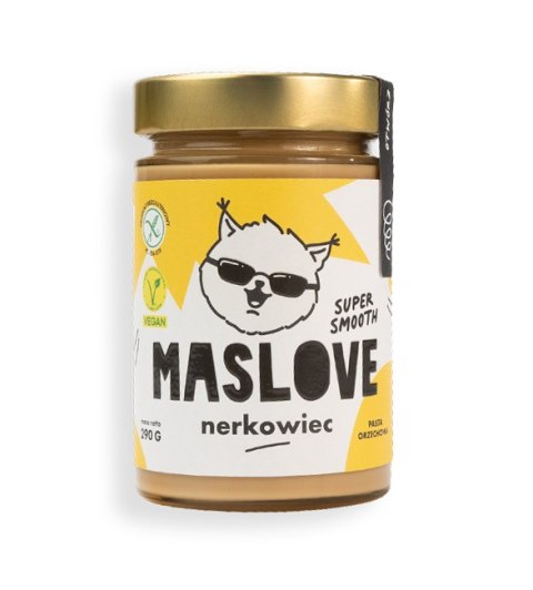 KREM Z ORZECHÓW NERKOWCA SUPER SMOOTH BEZGLUTENOWY 290 g - MASLOVE MASLOVE (pasty orzechowe, kremy)