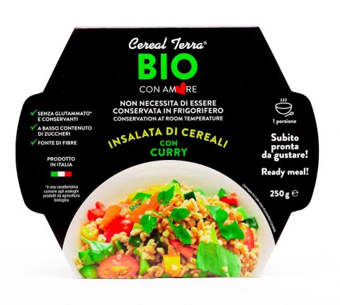 SAŁATKA ZBOŻOWA Z WARZYWAMI I CURRY BIO 200 g - CEREAL TERRA CEREAL TERRA (dania gotowe)