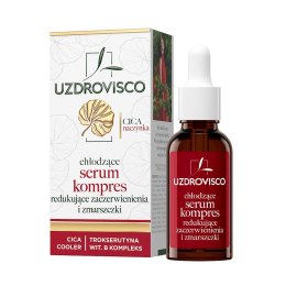 SERUM - KOMPRES DO TWARZY REDUKUJĄCY ZACZERWIENIENIA I ZMARSZCZKI DO CERY NACZYNKOWEJ 30 ml - UZDROVISCO (CICA) UZDROVISCO (kosmetyki)