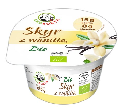 JOGURT TYPU SKYR PROTEINOWY Z WANILIĄ BIO 150 g - EKO ŁUKTA EKO ŁUKTA (nabiał z mleka krowiego)