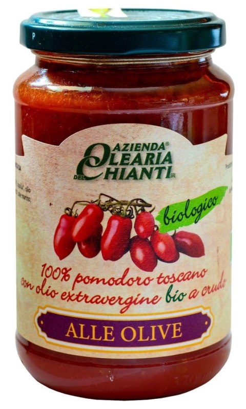 SOS POMIDOROWY Z TOSKAŃSKICH POMIDORÓW Z OLIWKAMI BEZGLUTENOWY BIO 340 g - AZIENDA OLEARIA CHIANTI AZIENDA OLEARIA CHIANTI (sosy)