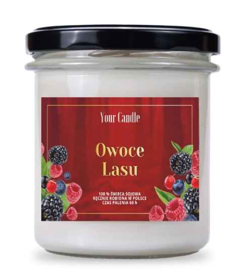 ŚWIECA SOJOWA ZAPACHOWA OWOCE LASU 300 ml - YOUR CANDLE YOUR CANDLE (świece, olejki eteryczne)