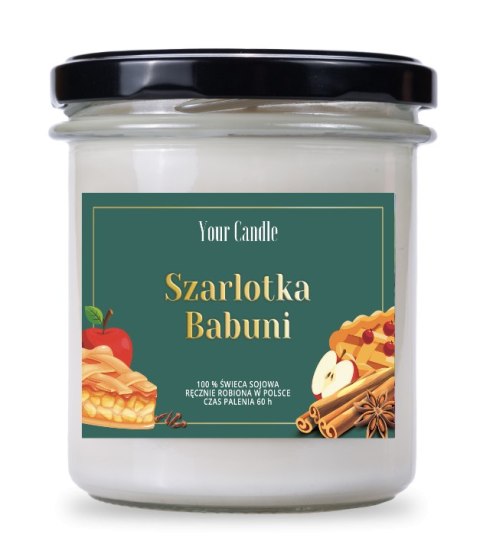 ŚWIECA SOJOWA ZAPACHOWA SZARLOTKA BABUNI 300 ml - YOUR CANDLE (PRODUKT SEZONOWY) YOUR CANDLE (świece, olejki eteryczne)