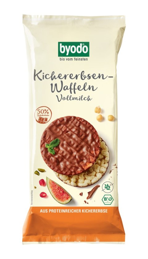 WAFLE Z CIECIERZYCY Z MLECZNĄ CZEKOLADĄ BEZGLUTENOWE BIO 65 g - BYODO BYODO (sosy, majonezy, musztardy)