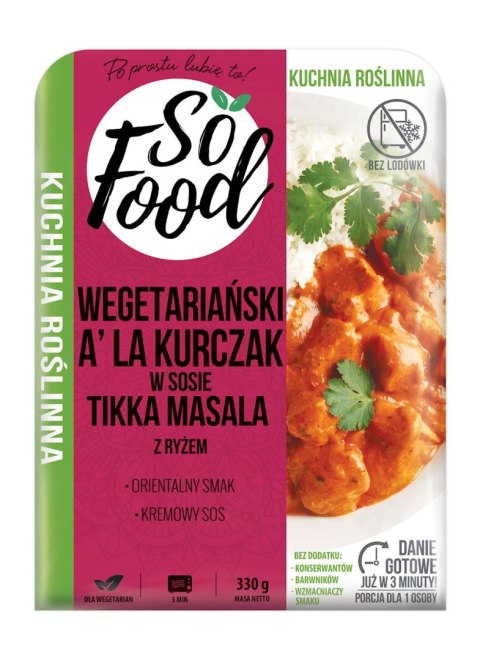 TIKKA MASALA A'LA KURCZAK Z RYŻEM 330 g - SO FOOD SO FOOD (dania gotowe)