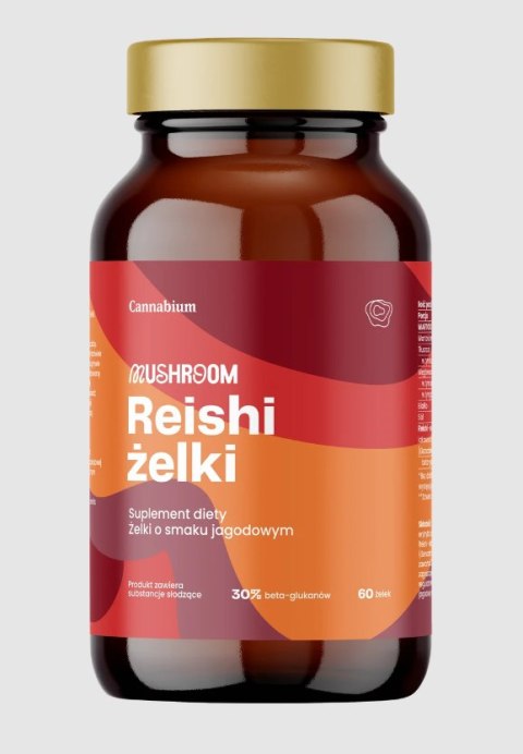 ŻELKI REISHI O SMAKU JAGODOWYM 170 g - CANNABIUM