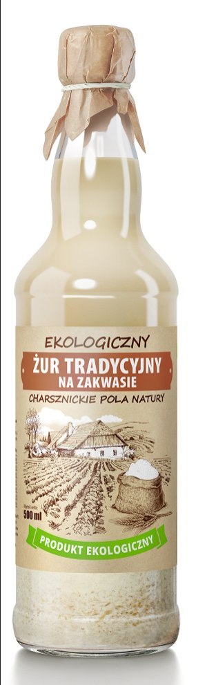 ŻUR TRADYCYJNY NA ZAKWASIE BIO 500 ml - CHARSZNICKIE POLA NATURY (PRODUKT SEZONOWY) CHARSZNICKIE POLA NATURY (kapusty, ogórki)