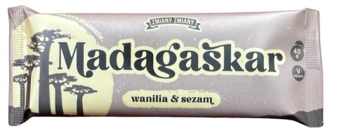 BATON BAKALIOWY O SMAKU CHAŁWY "MADAGASKAR" BEZGLUTENOWY 40 g - ZMIANY ZMIANY ZMIANY ZMIANY (batony)