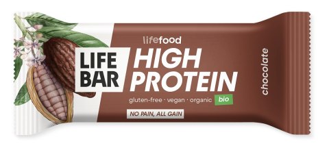 BATON PROTEINOWY Z CZEKOLADĄ RAW BEZ DODATKU CUKRÓW BEZGLUTENOWY BIO 40 g - LIFEFOOD LIFEFOOD (batony proteinowe)