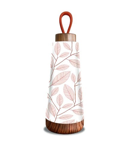 BUTELKA TERMICZNA Z SILIKONOWYM UCHWYTEM TERRACOTTA LEAVES 350 ml - CHIC-MIC CHIC-MIC (akcesoria kuchenne)