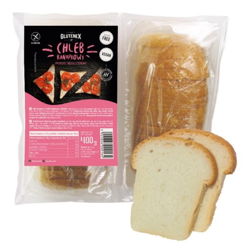 CHLEB KANAPKOWY KROJONY BEZGLUTENOWY (2 x 200 g) 400 g - GLUTENEX GLUTENEX (chleby, ciastka, makarony)