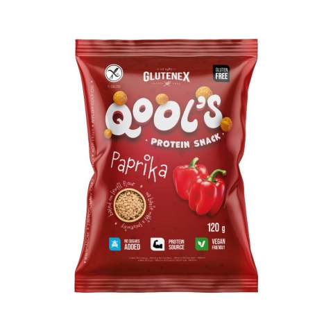 CHRUPKI PROTEINOWE QOOL'S PAPRYKOWE BEZGLUTENOWE 120 g - GLUTENEX GLUTENEX (chleby, ciastka, makarony)