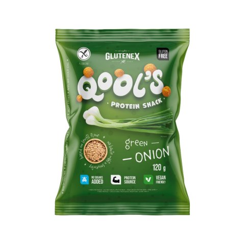 CHRUPKI PROTEINOWE QOOL'S ZIELONA CEBULKA BEZGLUTENOWE 120 g - GLUTENEX GLUTENEX (chleby, ciastka, makarony)