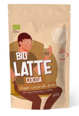 LATTE COCOA - NAPÓJ KOKOSOWY Z KAKAO BIO 200 g - DIET-FOOD DIET-FOOD