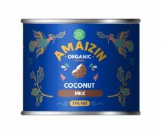 COCONUT MILK - NAPÓJ KOKOSOWY BEZ GUMY GUAR (17 % TŁUSZCZU) BIO 200 ml - AMAIZIN AMAIZIN (napoje kokosowe, tortilla, chipsy, inne)