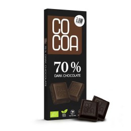 CZEKOLADA GORZKA 70 % BIO 40 g - COCOA COCOA (czekolady i bakalie w surowej czekoladzie)