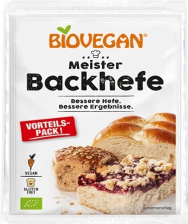 DROŻDŻE SUSZONE BEZGLUTENOWE BIO (3 x 7 g) 21 g - BIOVEGAN BIOVEGAN (dodatki do wypieków, drożdże)