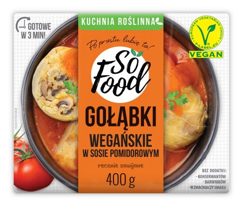 GOŁĄBKI WEGAŃSKIE W SOSIE POMIDOROWYM 400 g - SO FOOD SO FOOD (dania gotowe)