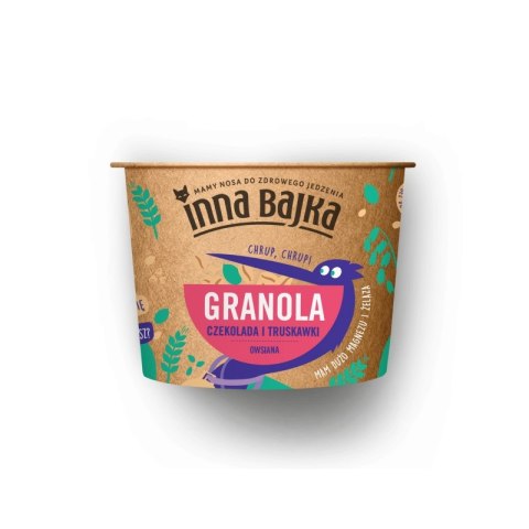 GRANOLA OWSIANA Z CZEKOLADĄ I TRUSKAWKĄ 65 g - INNA BAJKA INNA BAJKA (granole, musli)