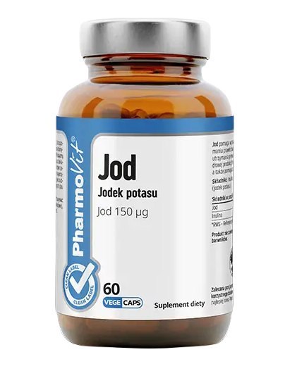 JODEK POTASU (150 µg) BEZGLUTENOWY 60 KAPSUŁEK - PHARMOVIT (CLEAN LABEL) PHARMOVIT (suplementy diety)