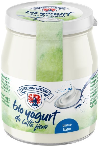 JOGURT NATURALNY Z MLEKA SIENNEGO 3,5 % BIO 150 g (SŁOIK) - STERZING-VIPITENO STERZING-VIPITENO (jogurty)