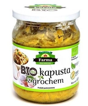 KAPUSTA Z GROCHEM BEZGLUTENOWA BIO 420 g - FARMA ŚWIĘTOKRZYSKA (PRODUKT SEZONOWY) FARMA ŚWIĘTOKRZYSKA (przetwory)