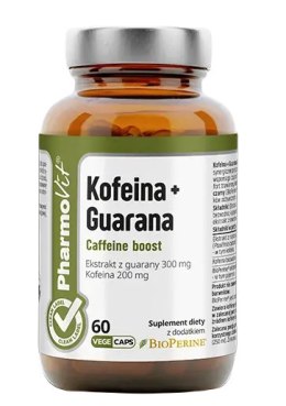 KOFEINA + GUARANA 60 KAPSUŁEK - PHARMOVIT (CLEAN LABEL) PHARMOVIT (suplementy diety)