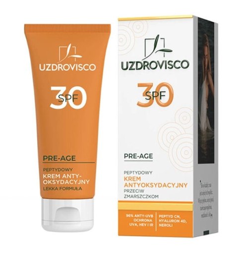 KREM DO TWARZY ANTYOKSYDACYJNY PEPTYDOWY PRZECIWZMARSZCZKOWY SPF 30 50 ml - UZDROVISCO (PRE-AGE) UZDROVISCO (kosmetyki)