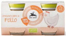 MIĘSO KURCZAKA BEZGLUTENOWE OD 4 MIESIĄCA BIO (2 x 80 g) 160 g - ALCE NERO ALCE NERO (włoskie produkty)