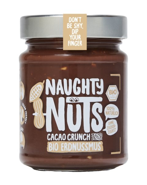 KREM Z ORZESZKÓW ZIEMNYCH Z KAKAO CRUNCHY BIO 250 g - NAUGHTY NUTS NAUGHTY NUTS (praliny)