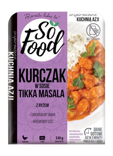 KURCZAK Z RYŻEM W SOSIE TIKKA MASALA 330 g - SO FOOD SO FOOD (dania gotowe)