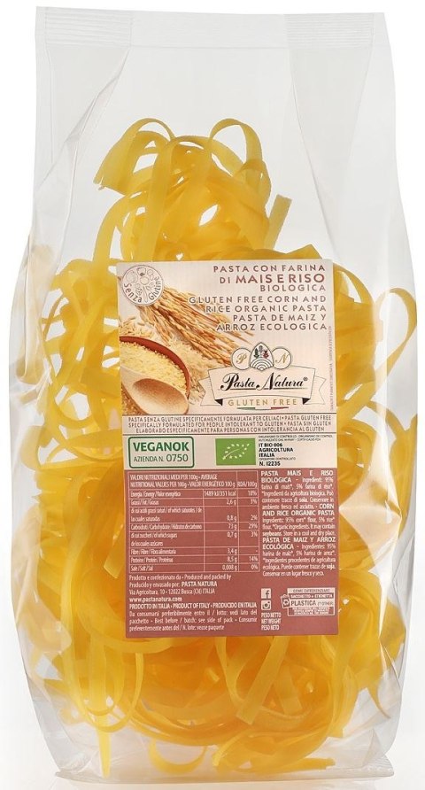 MAKARON (KUKURYDZIANO - RYŻOWY) TAGLIATELLE BEZGLUTENOWY BIO 250 g - PASTA NATURA PASTA NATURA (makarony bezglutenowe)