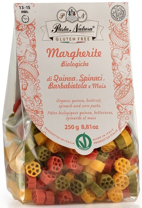 MAKARON (KUKURYDZIANY TRÓJKOLOROWY) MARGHERITE BEZGLUTENOWY BIO 250 g - PASTA NATURA PASTA NATURA (makarony bezglutenowe)