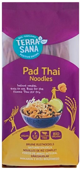 MAKARON (RYŻOWY RAZOWY) NOODLE INSTANT PAD THAI BEZGLUTENOWY BIO 250 g - TERRASANA TERRASANA (kremy, makarony, sosy sojowe, inne)