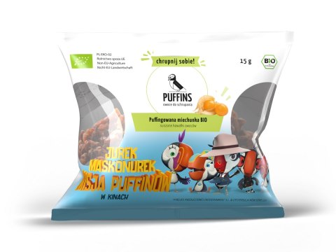 MIECHUNKA PUFFINGOWANA BIO 15 g - PUFFINS PUFFINS (owoce suszone próżniowo)