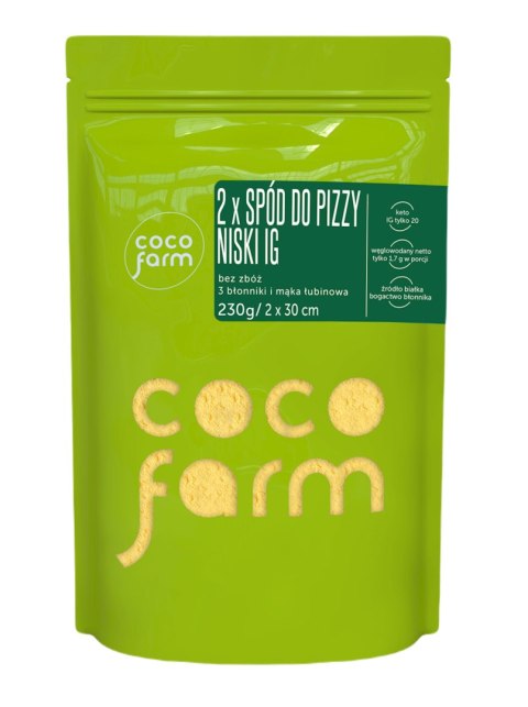 MIESZANKA NA SPÓD DO PIZZY WYSOKOBŁONNIKOWY BEZ DODATKU CUKRÓW (2 szt.) 230 g - COCO FARM COCO FARM (zamienniki wegańskie)