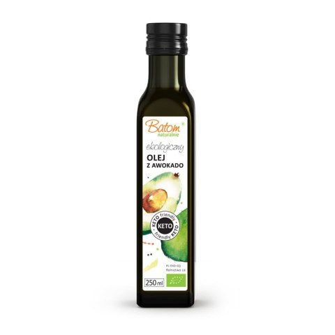 OLEJ Z AWOKADO TŁOCZONY NA ZIMNO KETO BIO 250 ml - BATOM BATOM (oleje, soki, sole kąpielowe)