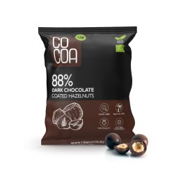 ORZECHY LASKOWE W CZEKOLADZIE CIEMNEJ 88 % BIO 70 g - COCOA COCOA (czekolady i bakalie w surowej czekoladzie)